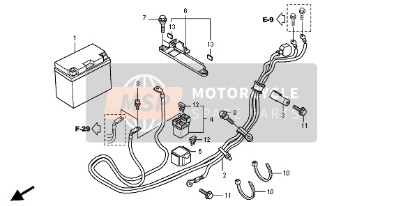 Honda SH300A 2008 Accu voor een 2008 Honda SH300A